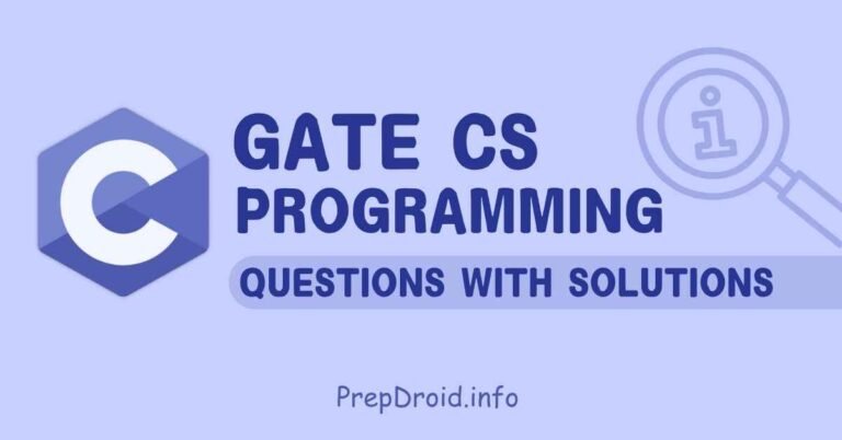 C Programming Gate Questions with Solutions Pdf Download