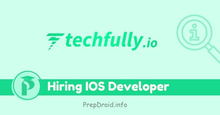 Techfully Hiring iOS Developer For Software Engineering Role