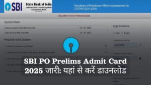 sbi po prelims admit card