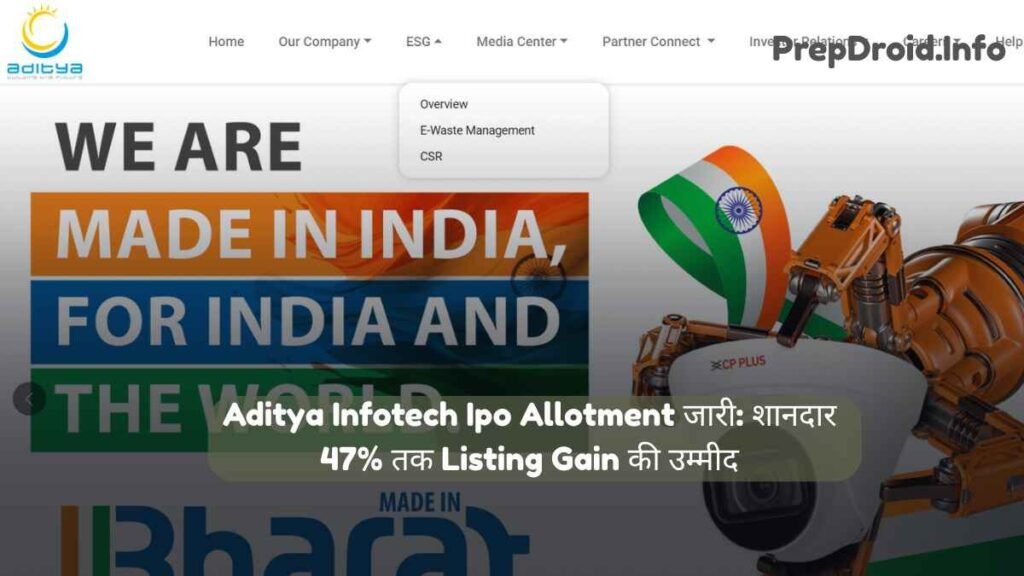 aditya infotech ipo allotment